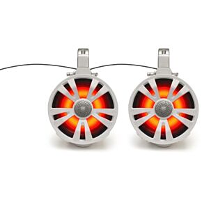 ECOXGEAR 2-pack White 8' Speakers One Amplified One Non Amplifie