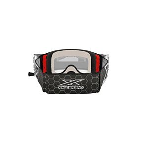 EKS BRAND Lucid Goggle Race Pack Black/white Zip Off Clear