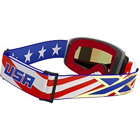 EKS BRAND Lucid Goggle Usa Stars And Stripes Gold Mirror Lens