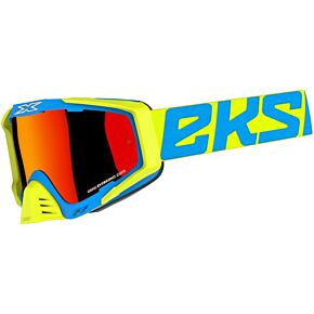 EKS BRAND Outrigger Goggle Flo Yellow/cyan W/red Mirror