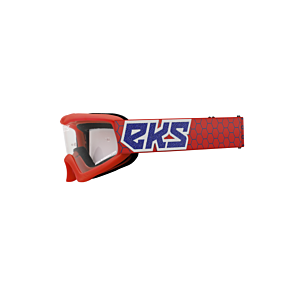EKS BRAND Xgrom Youth Goggle Red/white/blue Metallic Clear