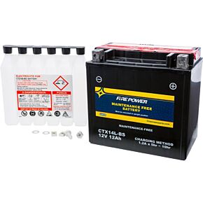 FIRE POWER Battery Ctx14l-bs Maintenance Free