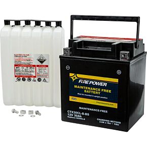 FIRE POWER Battery Ctx30cl-b-bs Maintenance Free
