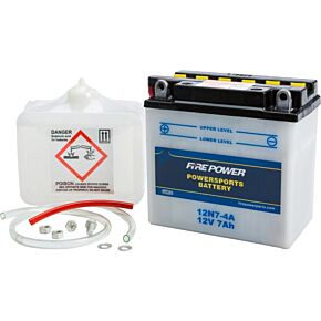 FIRE POWER Battery W/acid 12n7-4a 12v