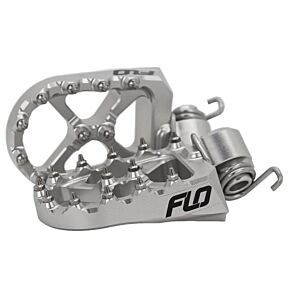 FLO MOTORSPORTS Flo Footpeg Low Silver Yam 10mm Back 12mm Down