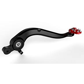 FLO MOTORSPORTS Folding Tip  Brake Pedals Red