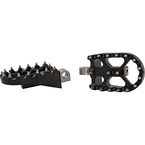 FLO MOTORSPORTS Moto Style Footpeg Set Black 2"x3.125"