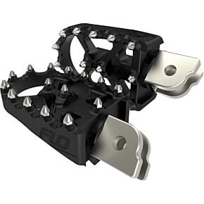 FLO MOTORSPORTS Moto Style Footpeg Set Black M8 Softail