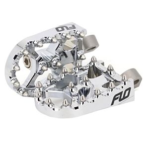 FLO MOTORSPORTS Moto Style Footpeg Set Chrome 2"x3.125"