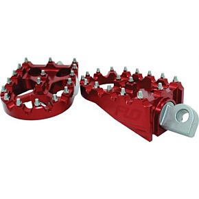 FLO MOTORSPORTS Moto Sytle Footpeg Set Red 2"x3.125"