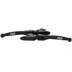 FLO MOTORSPORTS Mx Style Lever Set Black `08-13 Flh/flt