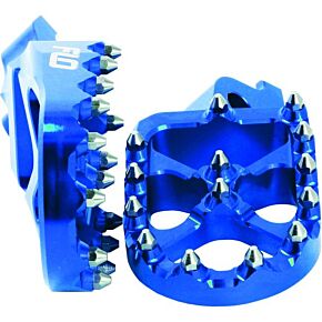 FLO MOTORSPORTS Pro Series Foot Pegs Blue Yam