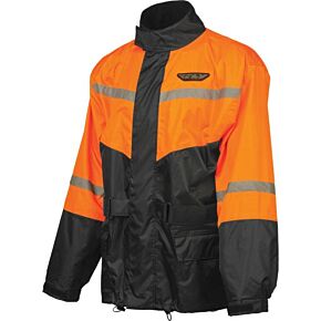 FLY RACING 2-piece Rain Suit Black/orange 2x
