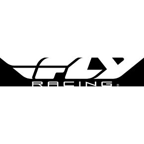 FLY RACING Die Cut Sticker 15" White