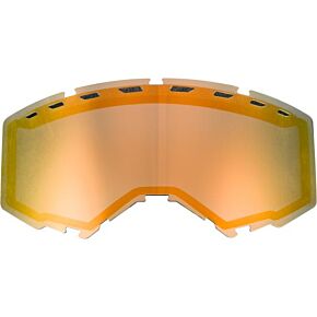 FLY RACING Dual Lens With Vents Adult Orange Mirror/smoke