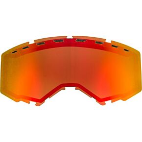 FLY RACING Dual Lens With Vents Adult Red Mirror/brown