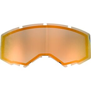 FLY RACING Dual Lens W/o Vents Adult Orange Mirror/smoke