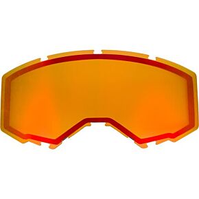 FLY RACING Dual Lens W/o Vents Adult Red Mirror/amber