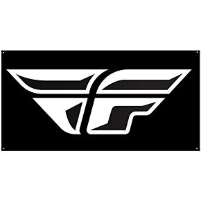 FLY RACING F-wing Banner Black 3' X 6'