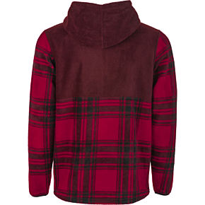 FLY RACING Fly Half Zip Pullover Hoodie Red Plaid 2x