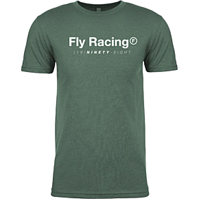 FLY RACING Fly Trademark Tee Forest Green Heather 2x