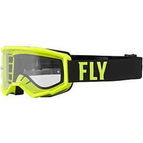 FLY RACING Focus Goggle Hi-vis/black W/ Clear Lens