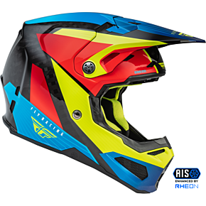 FLY RACING Formula Carbon Prime Helmet Hi-vis/blue/red Lg