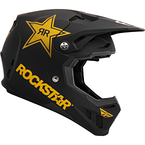 FLY RACING Formula Cc Rockstar Helmet Matte Black/gold Lg