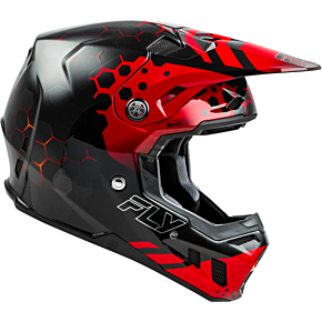FLY RACING Formula Cc Tektonic Helmet Black/red/orange 2x