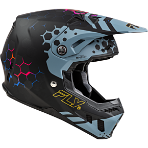FLY RACING Formula Cc Tektonic Helmet Matte Black/slate/blue Sm