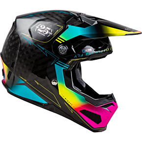 FLY RACING Formula S Carbon Legacy Helmet Black/electric Blu/fuschia 2x