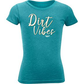 FLY RACING Girl's Fly Dirt Vibes Tee Blue Ys