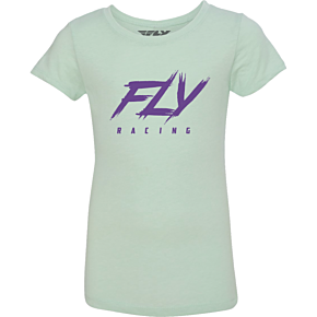 FLY RACING Girl's Fly Edge Tee Light Green Ym
