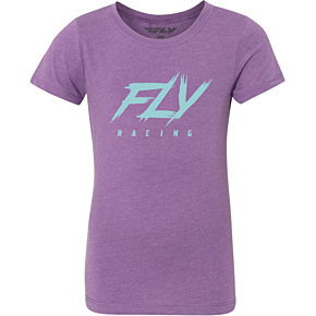 FLY RACING Girl's Fly Edge Tee Purple Ys