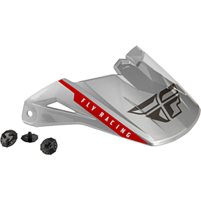 FLY RACING Kinetic Drift Helmet Visor Charcoal/lite Grey/red