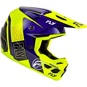 FLY RACING Kinetic Rally Helmet Hi-vis/blue/black Xs