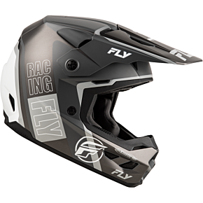FLY RACING Kinetic Rally Helmet Matte Grey/black/white 2x