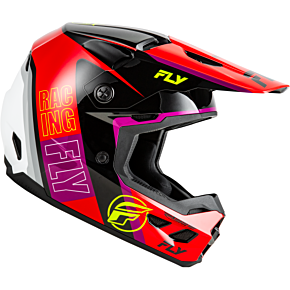 FLY RACING Kinetic Rally Helmet Red/black/white 2x