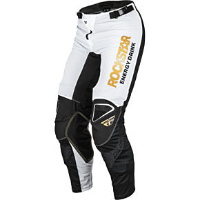 FLY RACING Kinetic Rockstar Mesh Pants White/black/gold Sz 34