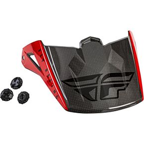 FLY RACING Kinetic Straight Edge Visor Red/black/grey