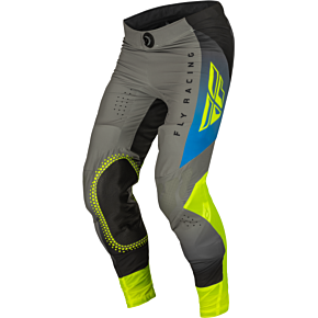 FLY RACING Lite Pants Grey/blue/hi-vis Sz 32