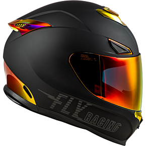 FLY RACING Sentinel Recon Helmet Matte Black/fire Chrome Sm
