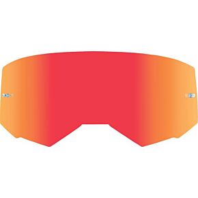 FLY RACING Single Lens W/post Adult Red Mirror/clear