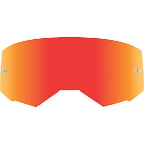 FLY RACING Single Lens W/post Adult Red Mirror/smoke