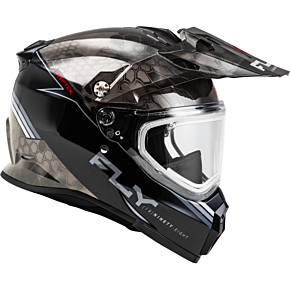 FLY RACING Trekker Cw Conceal Helmet Elec Shld Black/grey/white Xs
