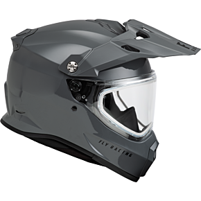 FLY RACING Trekker Cw Solid Helmet Dual Shld Grey Xs