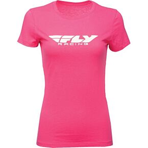 FLY RACING Women's Fly Corporate Tee Raspberry Md