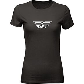 FLY RACING Women's Fly F-wing Tee Black Sm