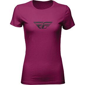 FLY RACING Women's Fly F-wing Tee Dark Magenta Lg