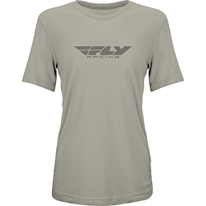 FLY RACING Women's Fly Origin Corp Tee Stone Heather Sm